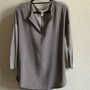 Banana Republic Mixed Media 3/4 Sleeve Blouse